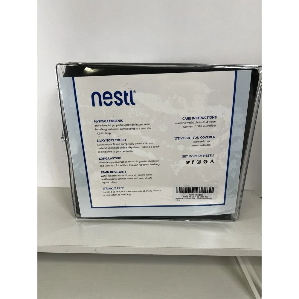 Nestl Queen Sheet Set 4Pc 1800 Microfiber Deep Pocket Extra Soft NEW
